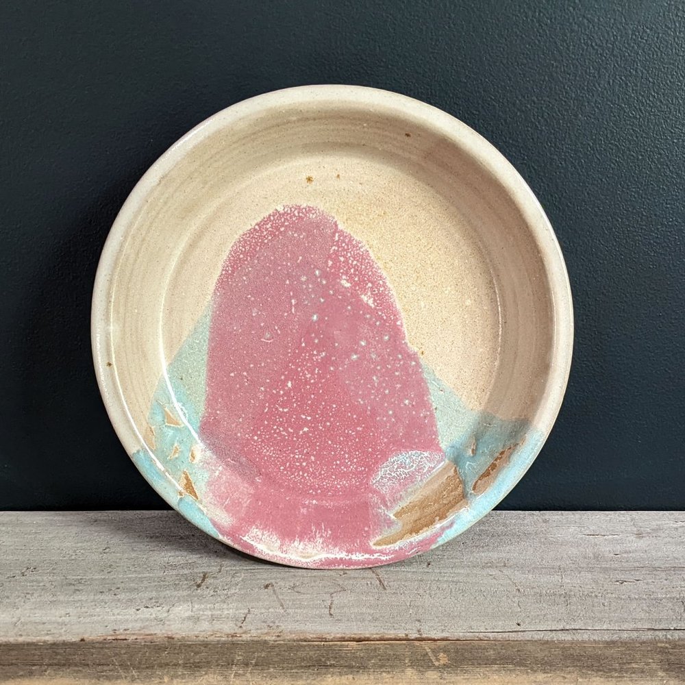 Vintage Hand-Crafted Wheel-Thrown Studio Stoneware Pottery Serving Dish Tray
